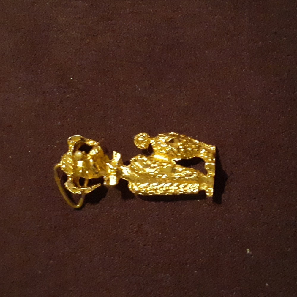 Gold Plated Dog Charm 1 1/2" (L11 B1)